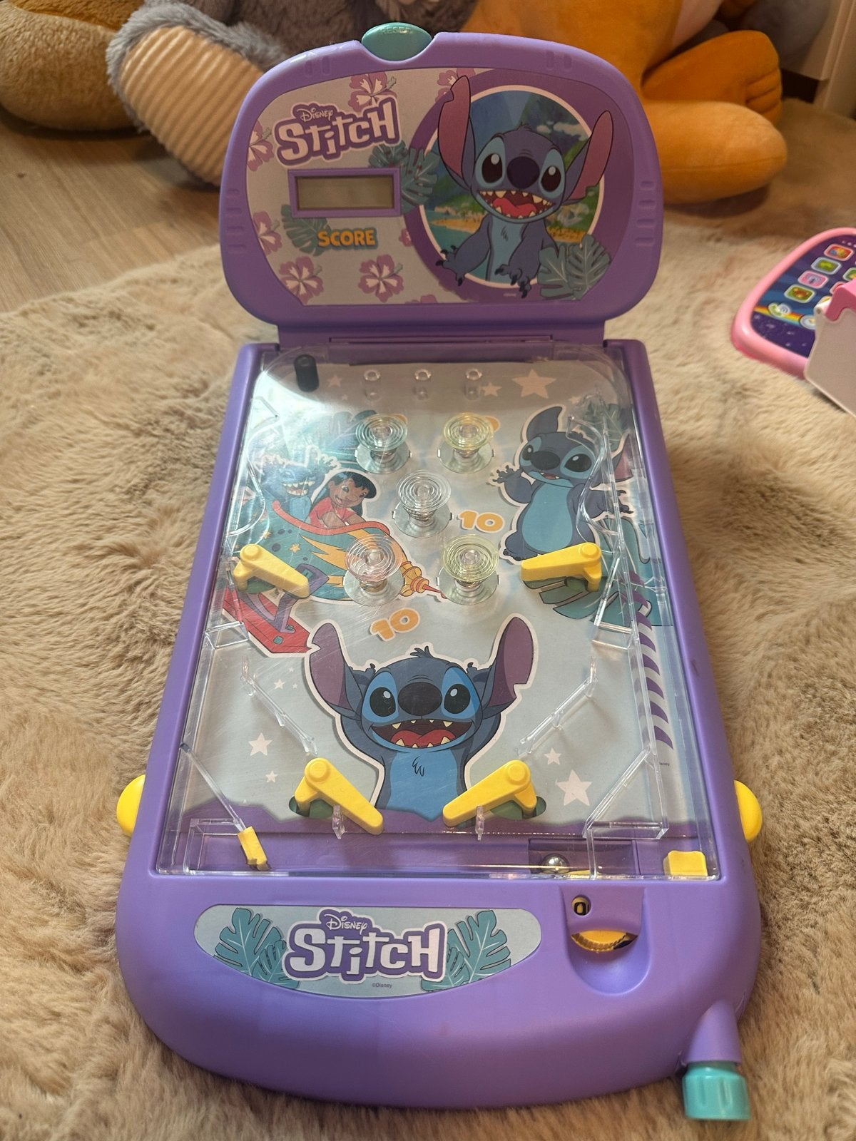Disney Stitch Flipperkast - Draagbaar Spel voor Kinderen, Kinderen en Baby's, Ophalen, Zo goed als nieuw, Jongen of Meisje
