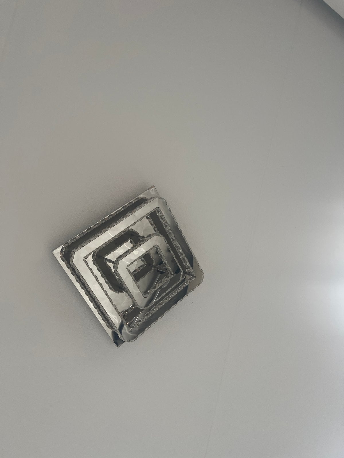 Luxe Eric Kluster Plafondlamp 45x45 cm, Zilver, Gebruikt, Design, Ophalen of Verzenden
