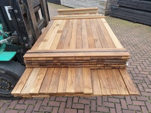 Hardhouten latten geschaafd 1.8x6.8 cm - nr: HP241, Tuin en Terras, Palen, Balken en Planken, Ophalen, Planken, Nieuw, Hardhout