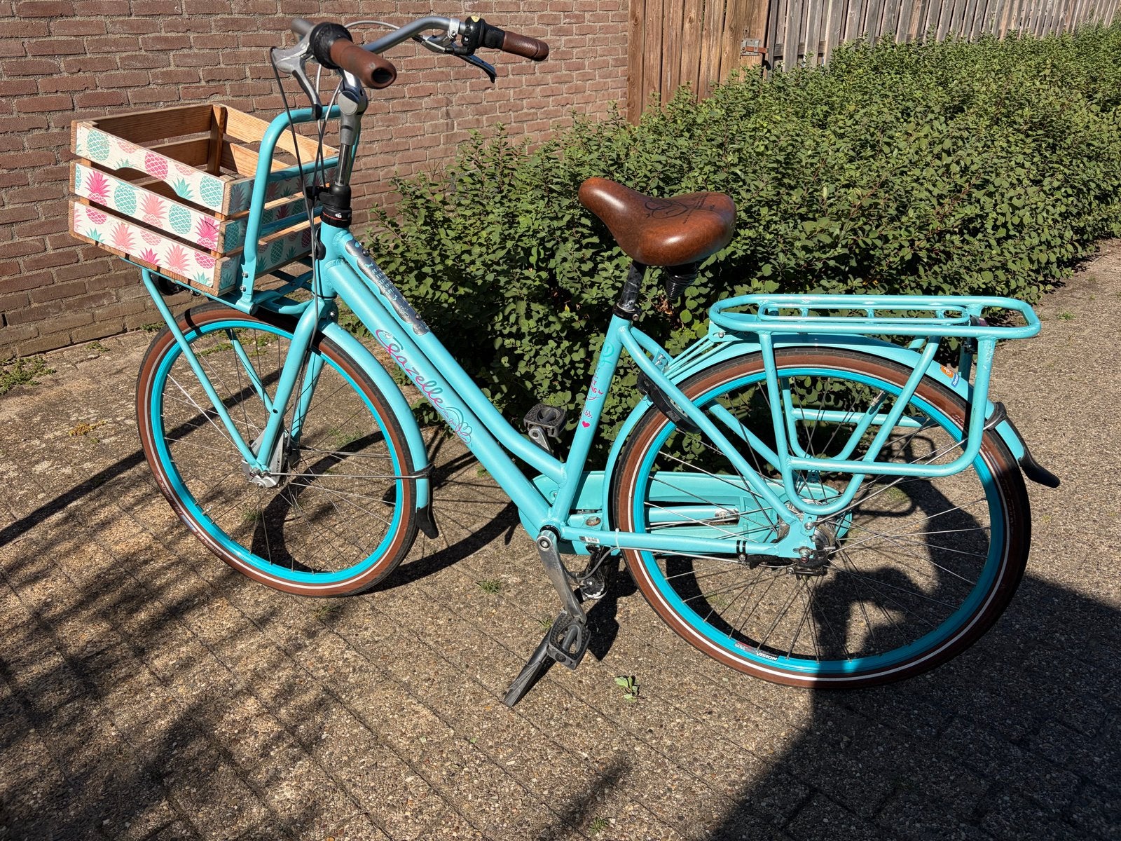 Gazelle Miss Grace Blauw Damesfiets Moederfiets Frame 49, Ophalen, Gebruikt, Velgrem, 47 tot 50 cm