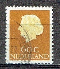 Nederland 1971 nr.  630b Kon. Juliana Oranje Fosfor1, Postzegels en Munten, Verzenden, Gestempeld, Koningshuis