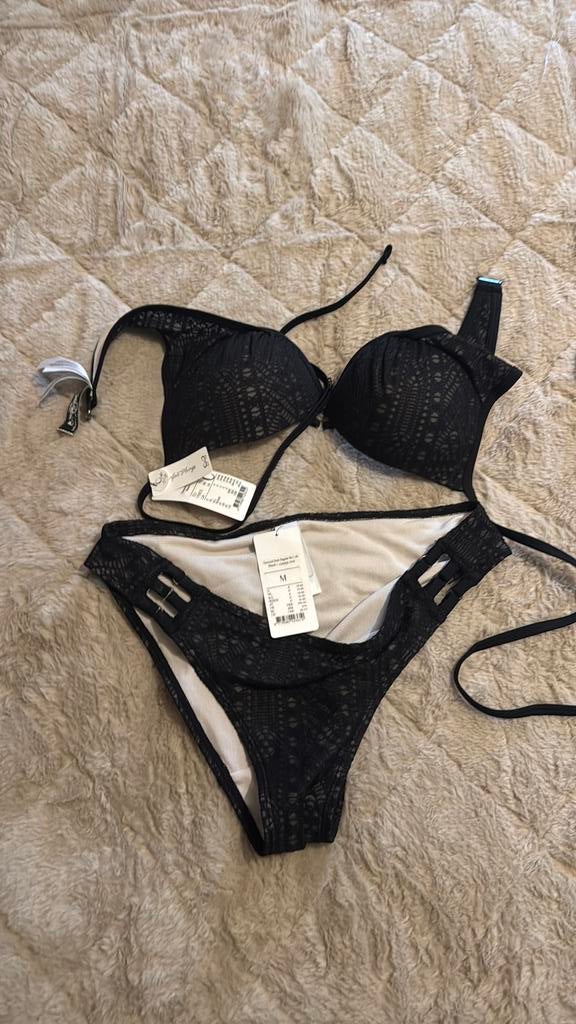 Setje perfect plunge hunkemoller dautzen’s stories, Ophalen of Verzenden, Nieuw, Zwart, Bikini