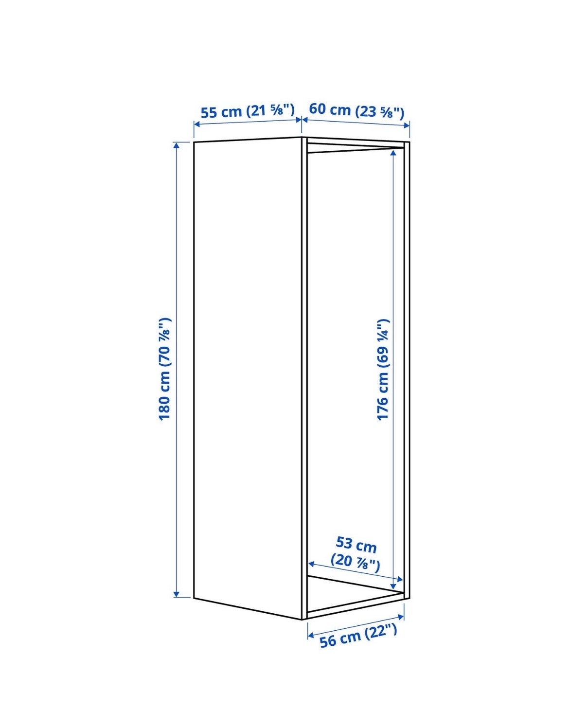 PLATSA kast (2x) met Sannidal deuren, Ophalen, Gebruikt, 50 tot 100 cm, Minder dan 25 cm