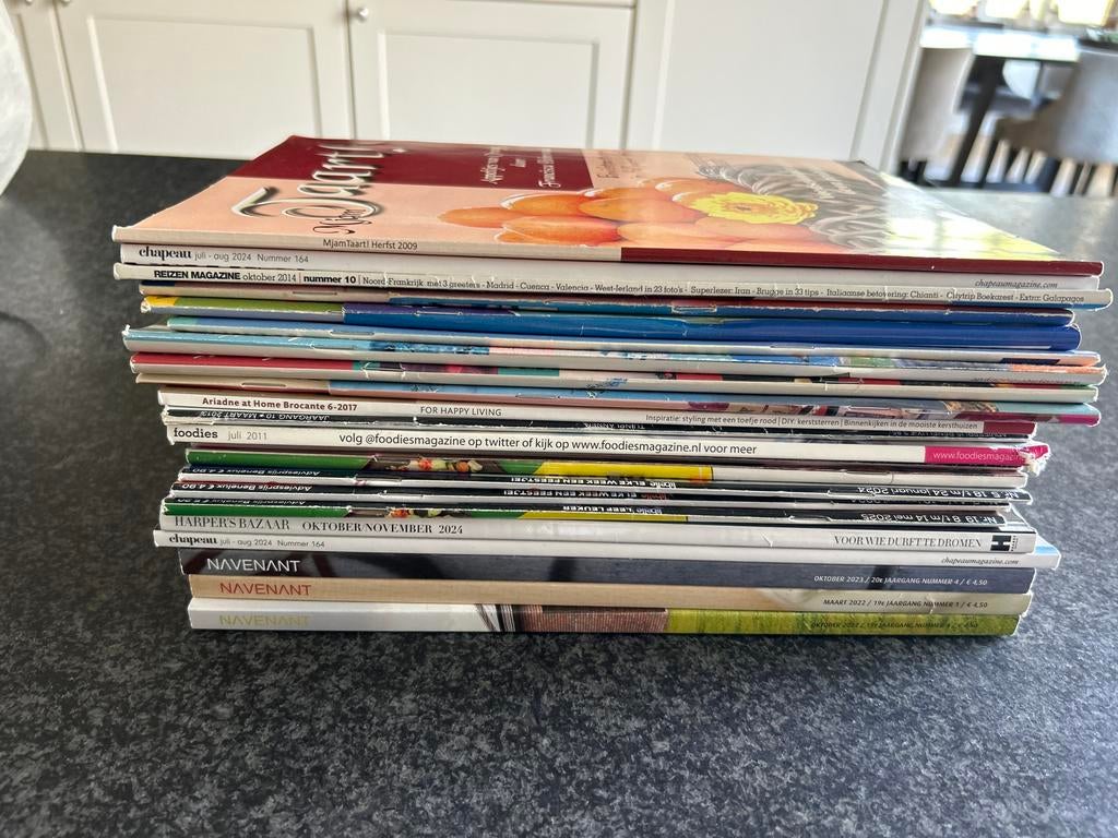Diverse tijdschriften: Reizen, Foodies, Navenant, etc., Ophalen of Verzenden, Gelezen, Damesbladen