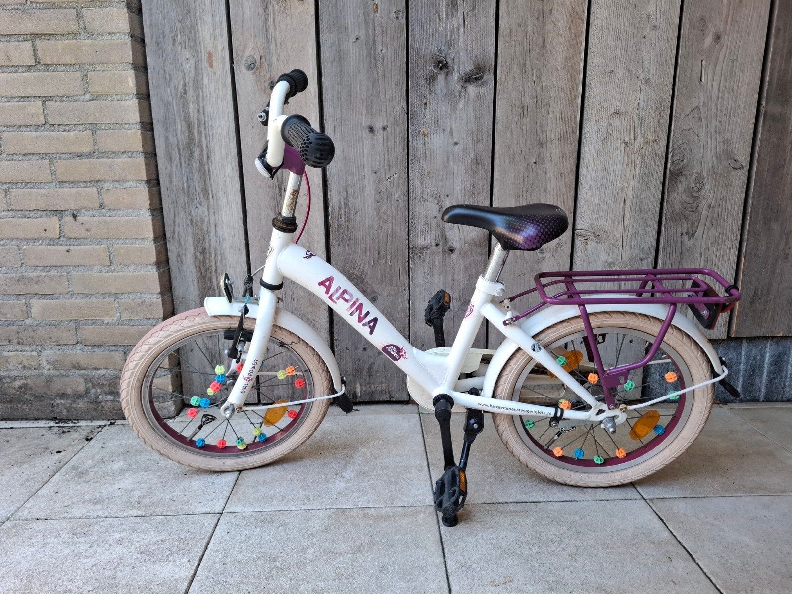 Alpina kinderfiets 16 inch, Terugtraprem, Alpina, Ophalen of Verzenden, 16 tot 20 inch