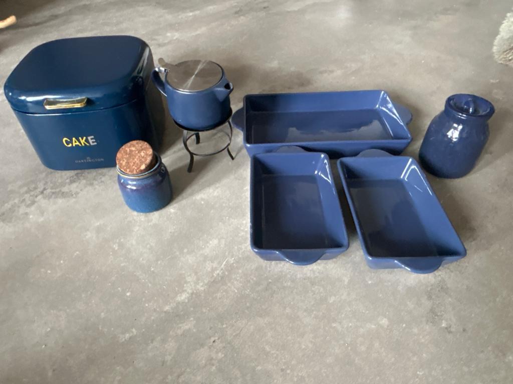 Keukenaccessoires set - Donkerblauw, Ophalen of Verzenden, Steen/keramiek, Overige merken, Overige typen