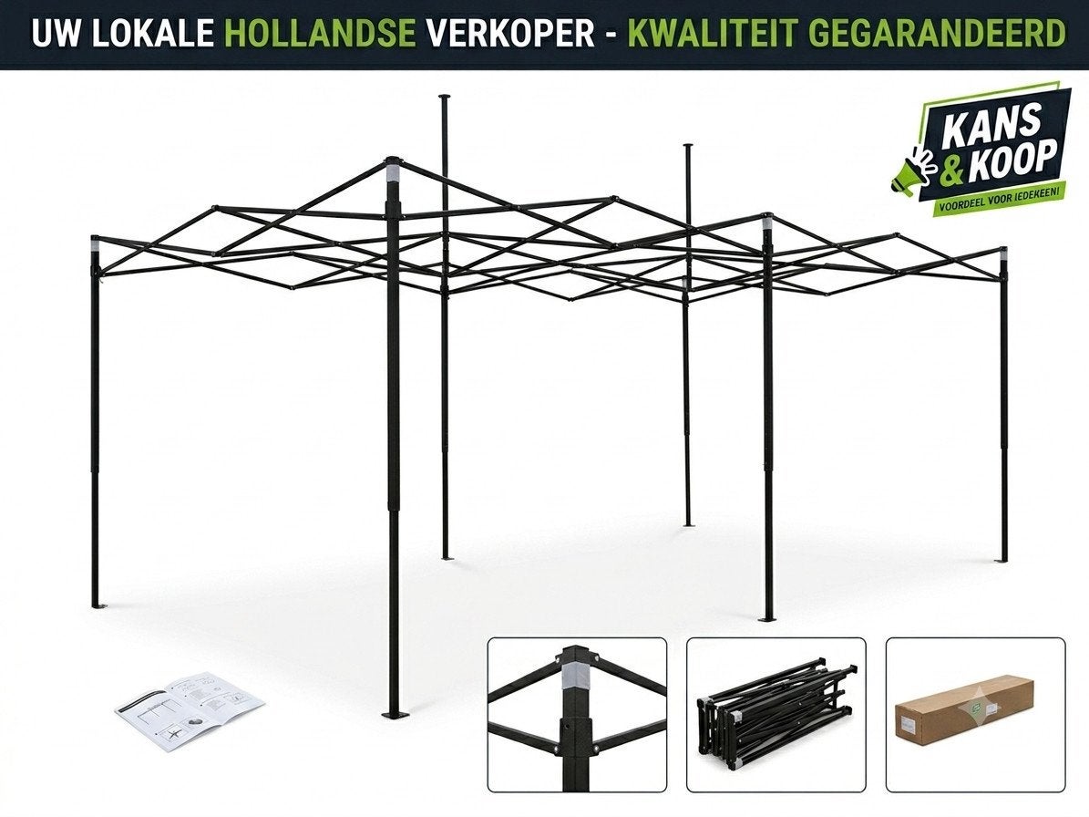 Vervangend Frame voor Partytent 3x4.5 m – Zwart Metalen Vouw, Ophalen of Verzenden, Zo goed als nieuw