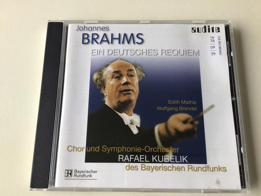 Brahms Ein Deutsches Requiem Rafael Kubelik, Cd's en Dvd's, Ophalen of Verzenden, Romantiek, Zo goed als nieuw, Vocaal