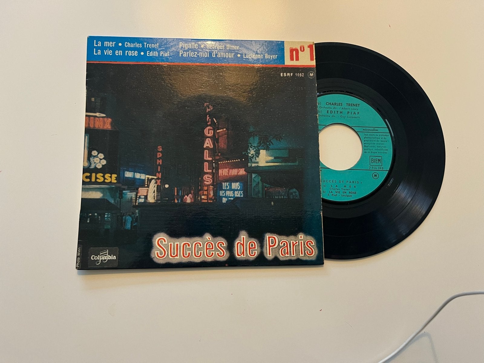 Succès de Paris N1 EP - Charles Trenet, Edith Piaf e.a., Gebruikt, Overige genres, 7 inch, Ophalen of Verzenden