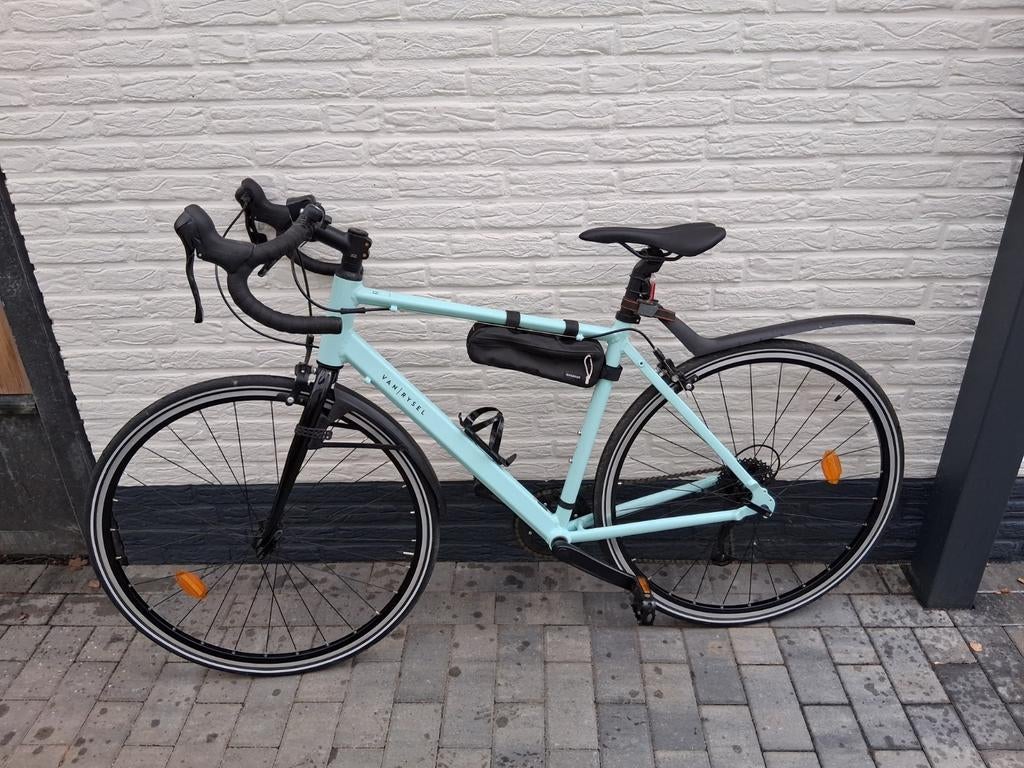 Dames racefiets Triban 100, Fietsen en Brommers, Fietsen | Racefietsen, Velgrem, 49 tot 53 cm, Zo goed als nieuw, Dames