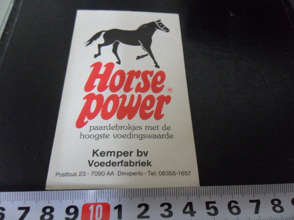 sticker Dinxperlo HORSE POWER  Kemper bv Voederfabriek, Ophalen, Zo goed als nieuw