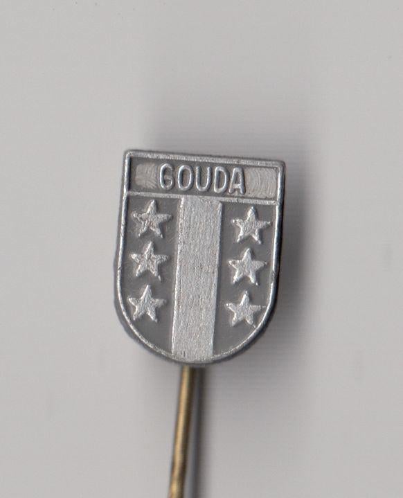 Gouda Stadswapen speldje, Gebruikt, Niet vindbaar, Niet vindbaar, Speldje of Pin