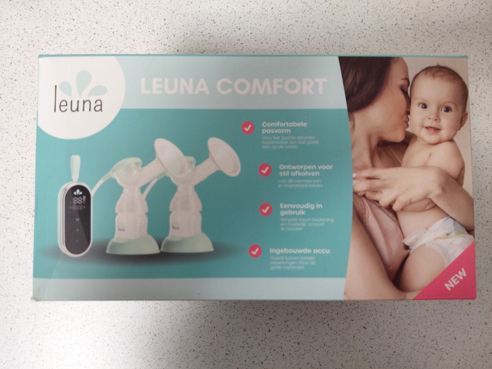 Leuna Comfort Dubbele Elektrische Borstkolf - NIEUW!, Ophalen of Verzenden, Nieuw