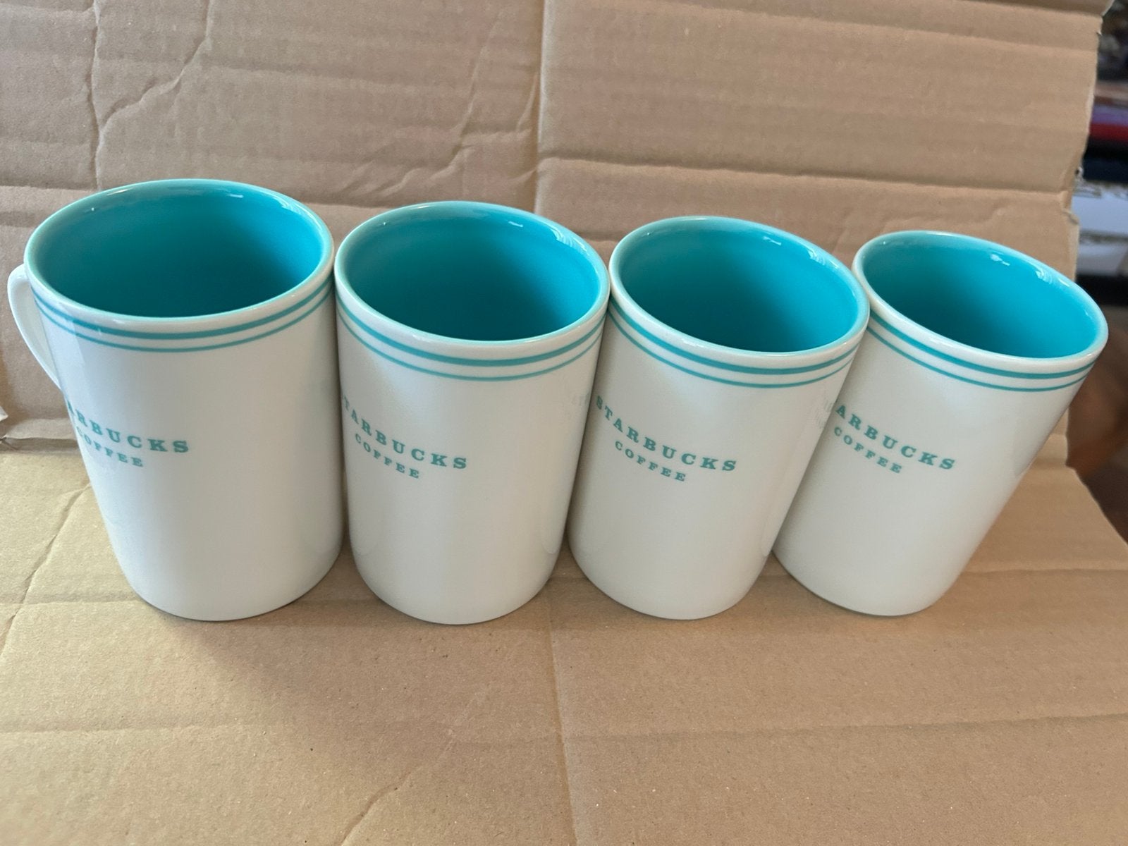 Vintage Starbucks Tifanny Blue/Teal mokken, Ophalen of Verzenden, Zo goed als nieuw, Overige stijlen, Starbucks