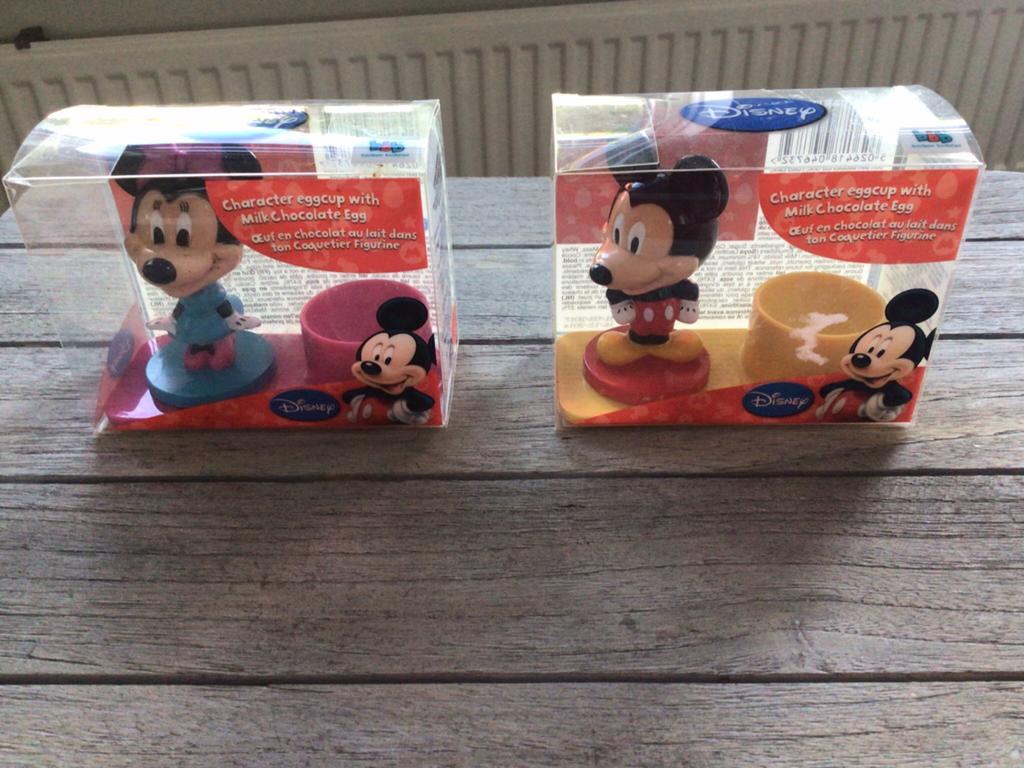 Eierdopjes Mickey en Minnie Mouse, Ophalen of Verzenden, Mickey Mouse