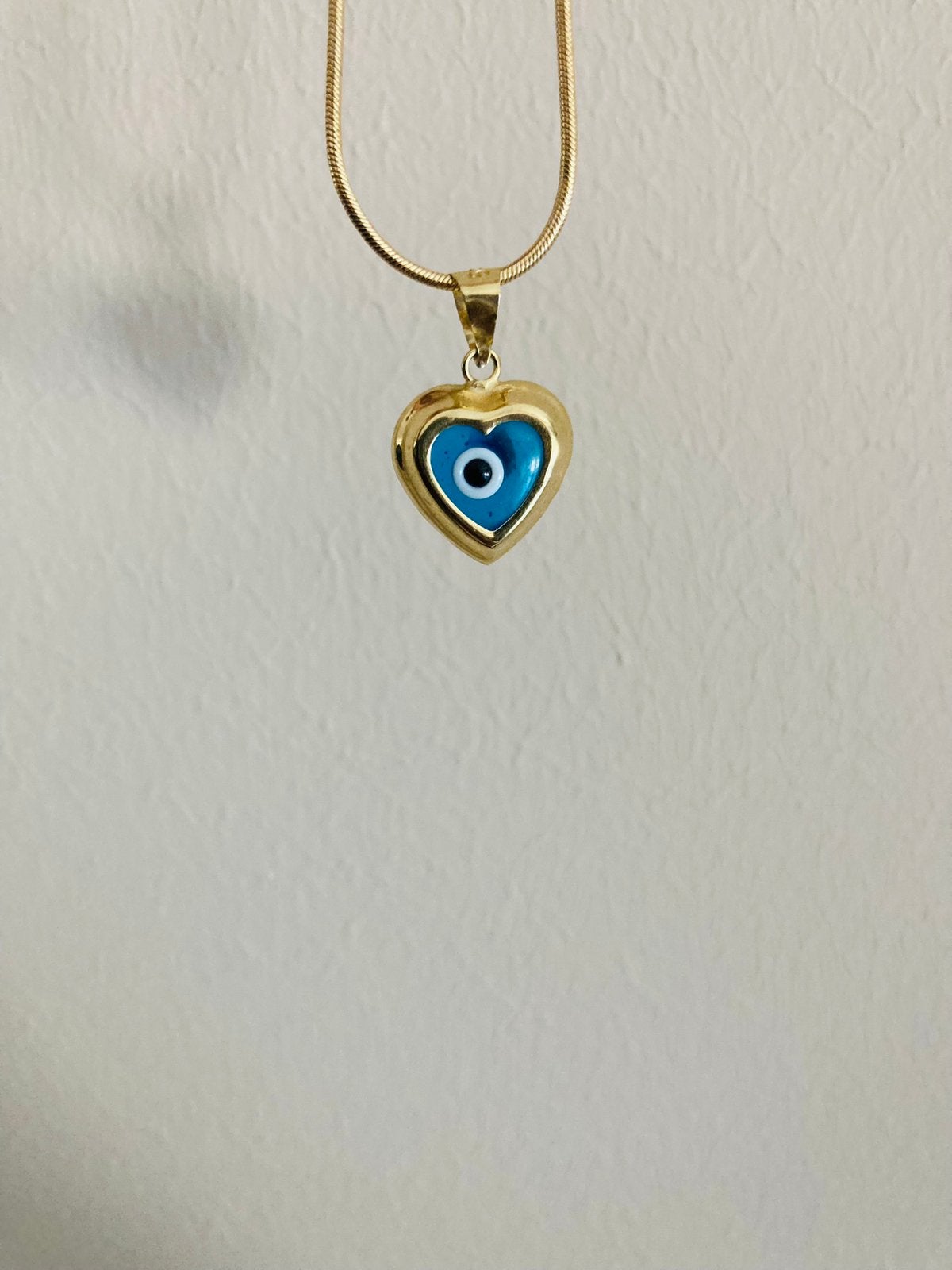 ✨🧿Kettinghanger goud 14 karaat oog 585 anna nina, Ophalen of Verzenden, Nieuw, Blauw, Goud