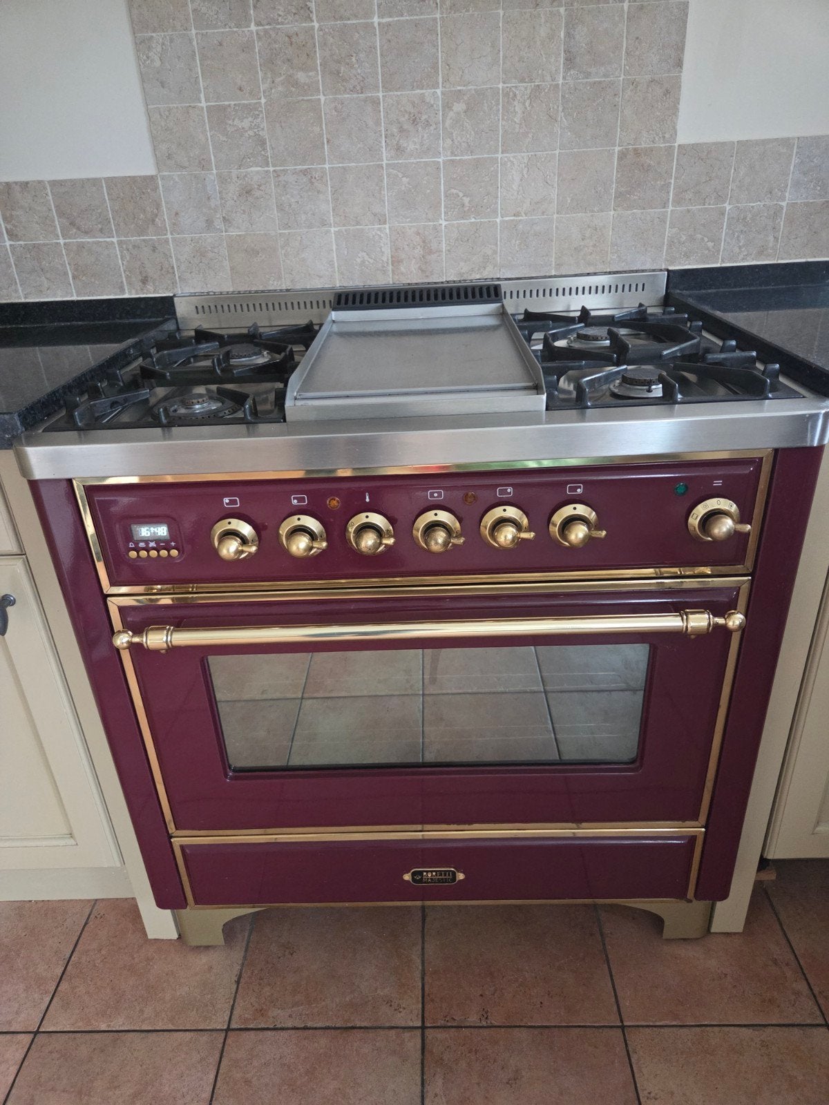 Boretti Majestic M90FPM fornuis met oven 90 breed, Ophalen, Gebruikt, 60 cm of meer, Gas