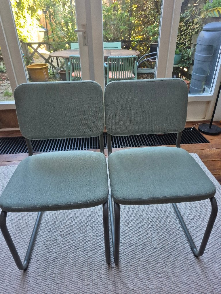Eetkamerstoelen buizenframe, Huis en Inrichting, Ophalen, Twee, Overige kleuren, Zo goed als nieuw