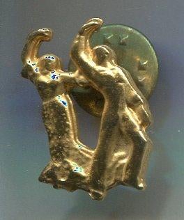 Danspaar koper PIN ( BLAD9_921 ), Verzenden, Nieuw, Figuurtje, Speldje of Pin
