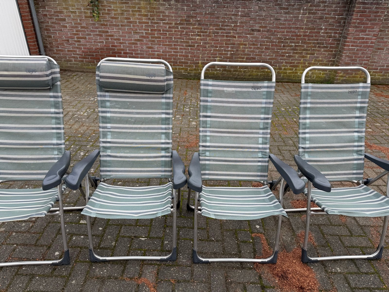 4 Crespo Campingstoelen - Comfortabel en Opvouwbaar, Ophalen, Gebruikt, Campingstoel