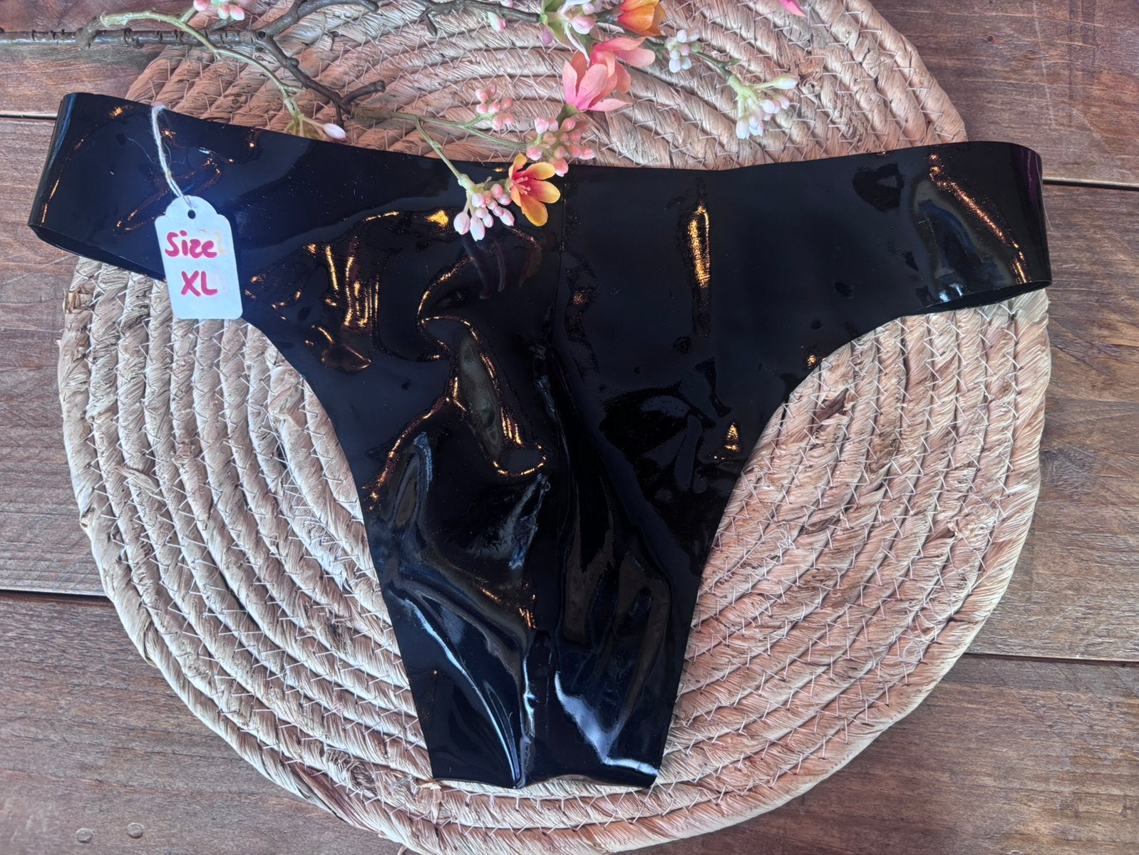 String (Man) / Latex / Maat XL, Verzenden, Zwart, Slip