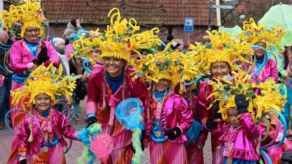 Carnaval grote loopgroep thema Sprinkhanen/vlinders/kwallen., Tickets en Kaartjes, Evenementen en Festivals, Drie personen of meer