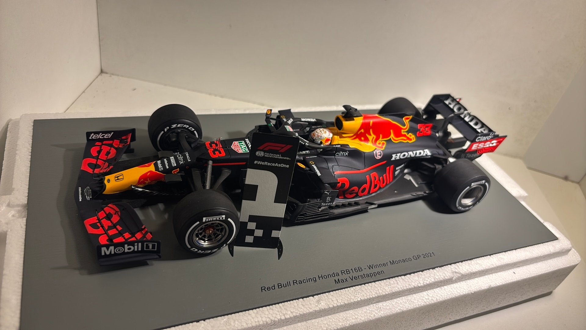 F1 red bull rb6b win monaco m.verstappen 2021 spark 1.18, Ophalen of Verzenden, A, A, A