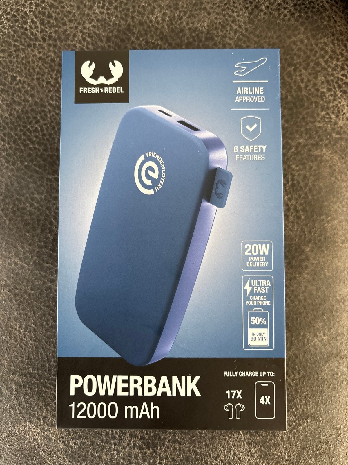 Fresh 'n Rebel Powerbank 12000 mAh - Snel Opladen, Ophalen of Verzenden, Nieuw