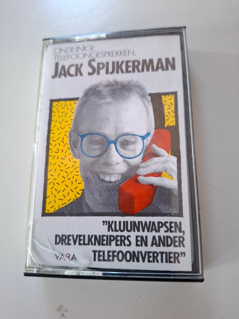 Cassette Jack Spijkerman - Onzinnige telefoongesprekken, Gebruikt, 1 bandje, Ophalen of Verzenden, Voorbespeeld