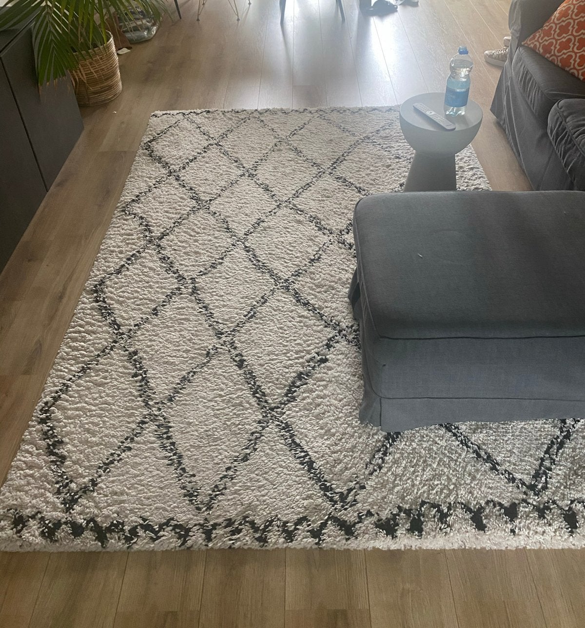 Varamin Vloerkleed Crème/Zwart 35mm 160x230 cm, Huis en Inrichting, Stoffering | Tapijten en Kleden, Ophalen, 150 tot 200 cm, Crème