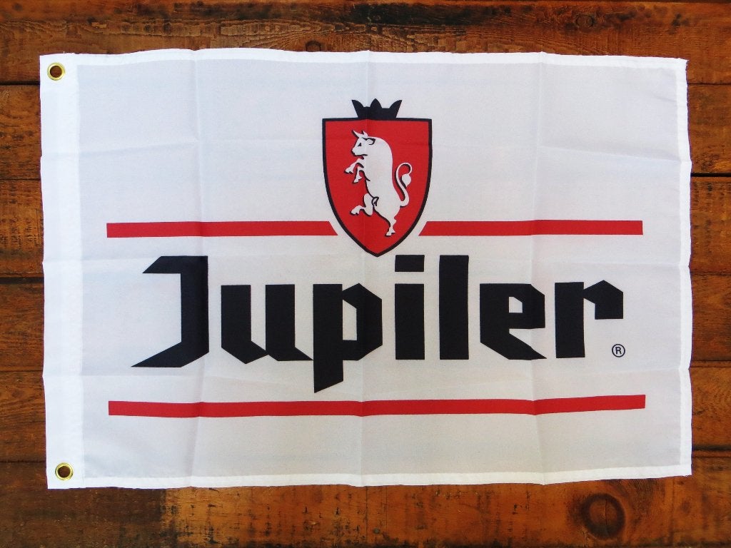 Jupiler bier vlag - 90 cm x 60 cm - In perfecte staat !, Verzamelen, Biermerken, Verzenden, Zo goed als nieuw, Reclamebord, Plaat of Schild