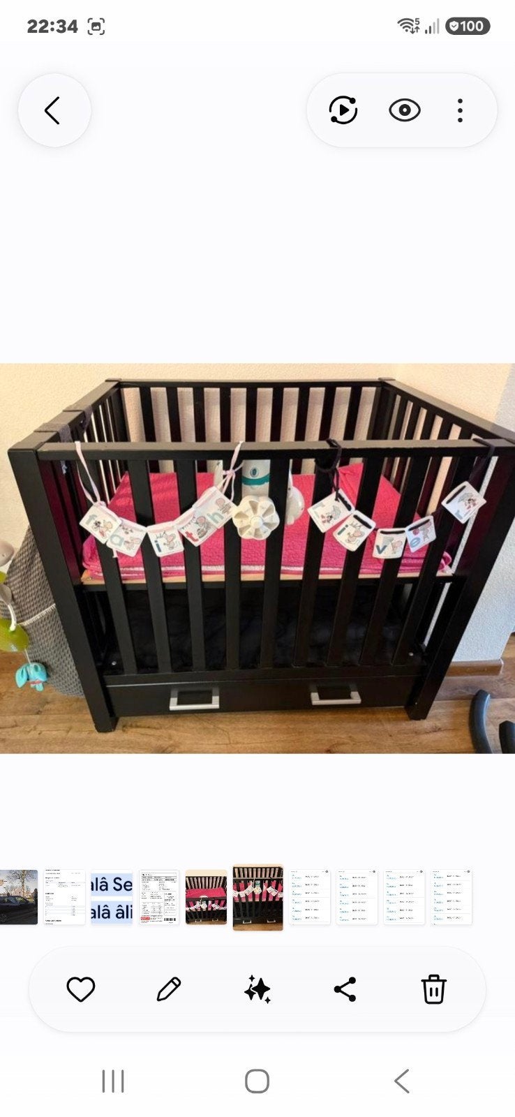 Gratis box met lade en verstelbare bodem, Kinderen en Baby's, Boxen, Ophalen, Gebruikt, Vierkant, In hoogte verstelbaar