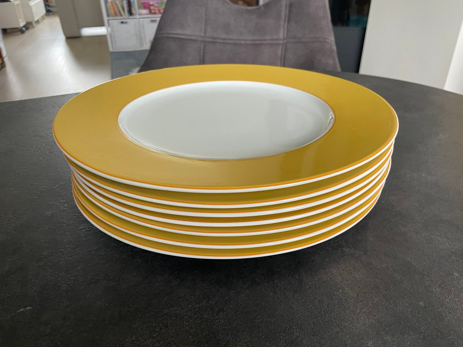 7 diner (onder) borden, Ophalen, Zo goed als nieuw, Overige stijlen, Bord(en)
