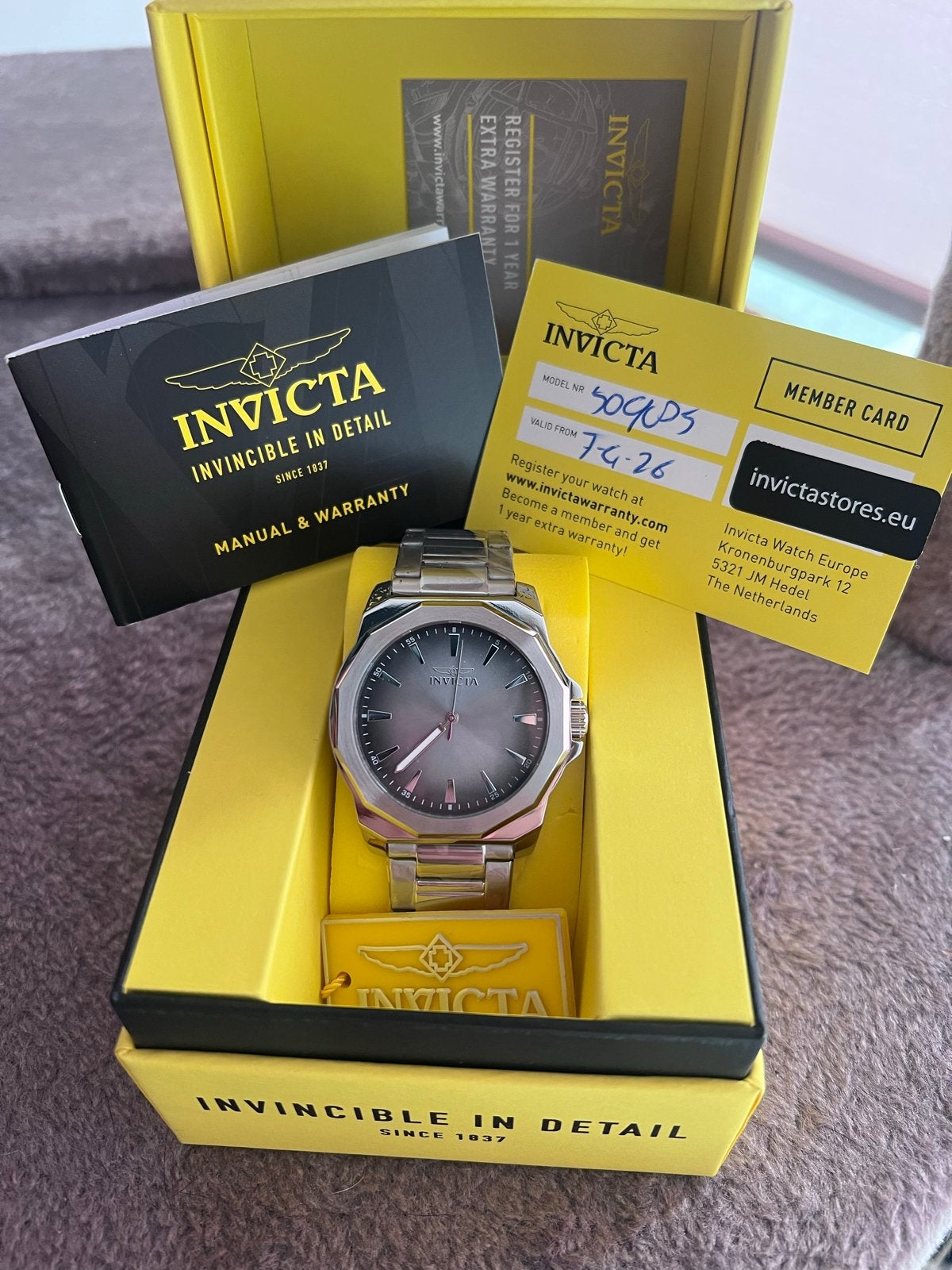 Invicta Herenhorloge Model 50985 - Nieuw in Doos, Overige merken, Staal, Polshorloge, Nieuw