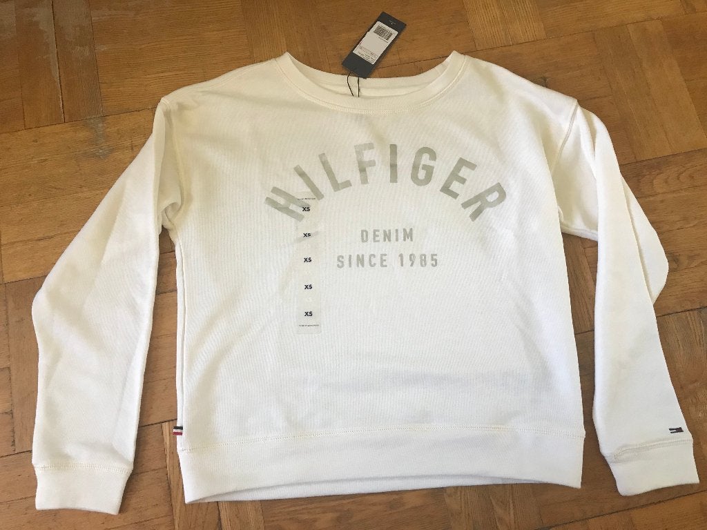Tommy Hilfiger witte sweater sweatshirt trui maat XS, Wit, Nieuw, Ophalen of Verzenden, Maat 34 (XS) of kleiner