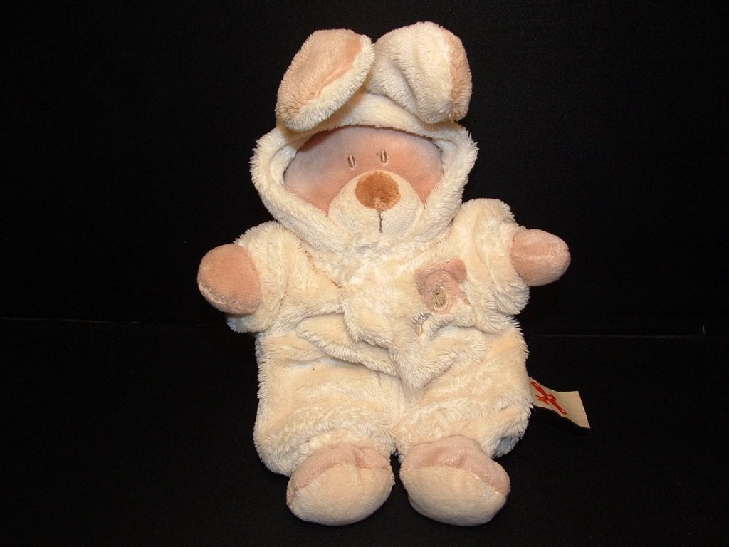 NICOTOY BEER MET KONIJNENPAK VELOURS BEIGE MET ECRU, Ophalen of Verzenden, Nieuw, Overige typen