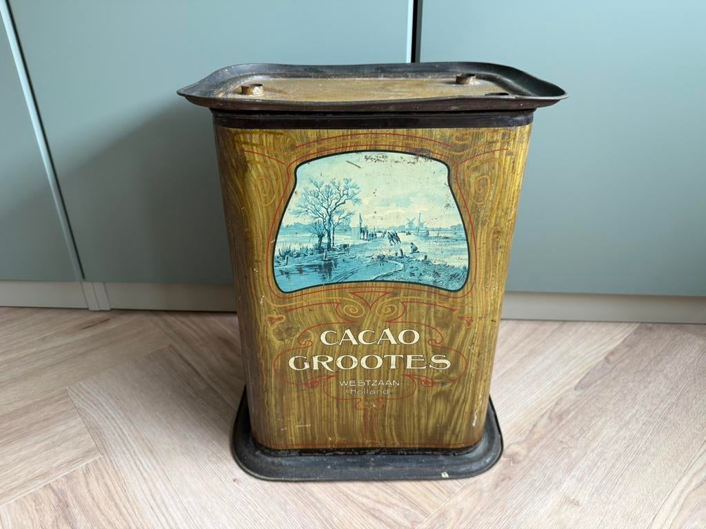 Grootes cacao blik, Ophalen of Verzenden, Gebruikt, Overige