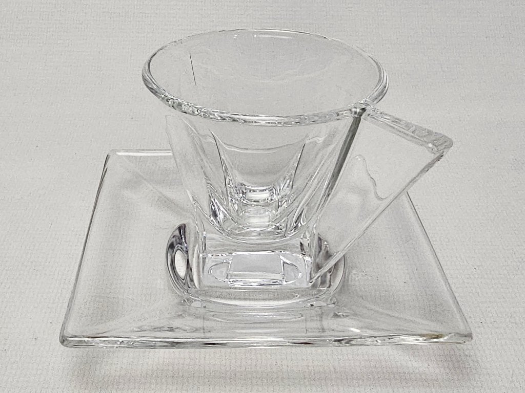 # RCR Italia Espresso Kop en Schotel - Italiaans Design, Gebruikt, Ophalen of Verzenden, Glas, Overige stijlen