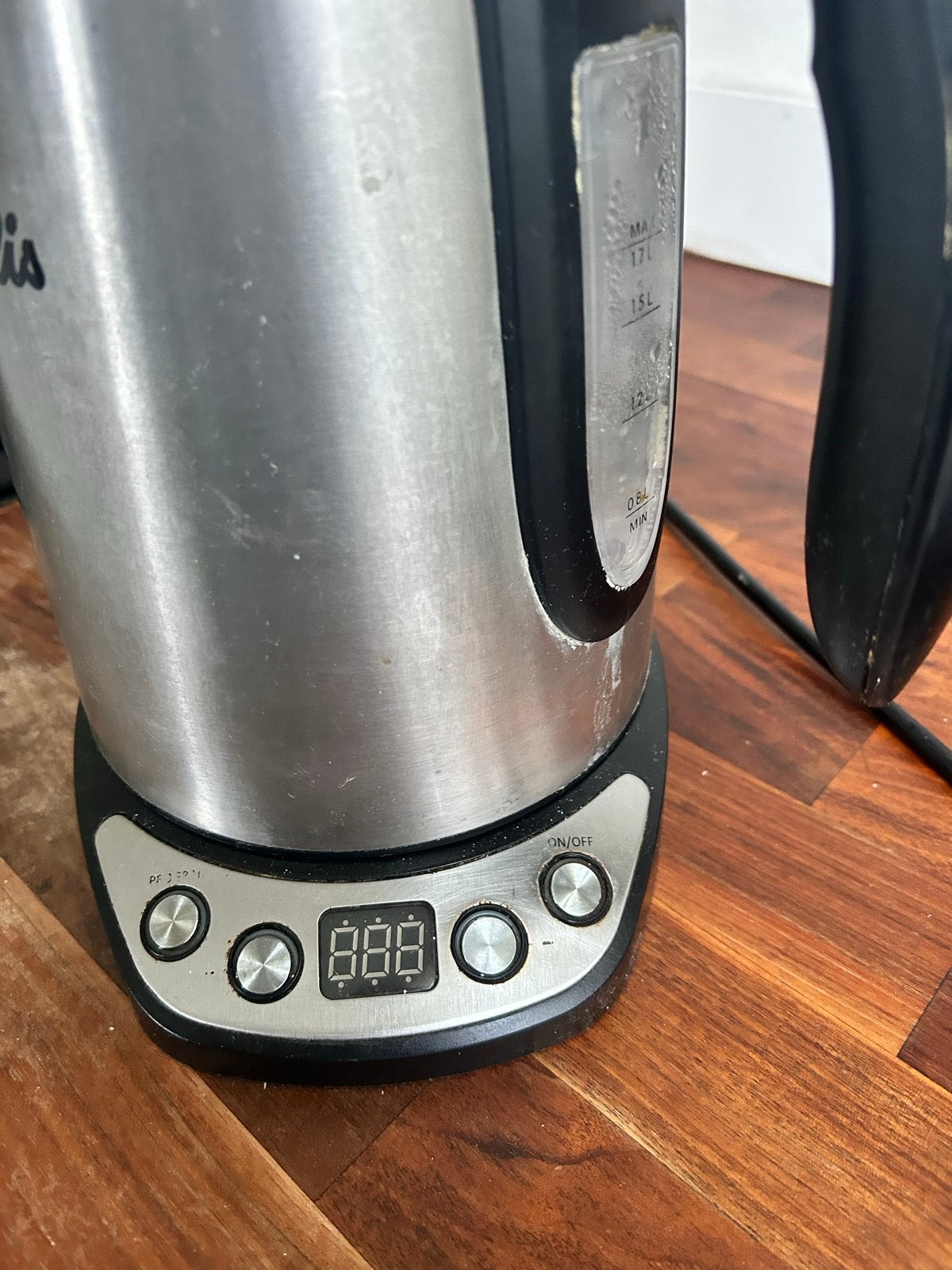 Solis waterkoker RVS met temperatuurregeling, 1 tot 2 liter, Ophalen of Verzenden, Gebruikt, Rvs