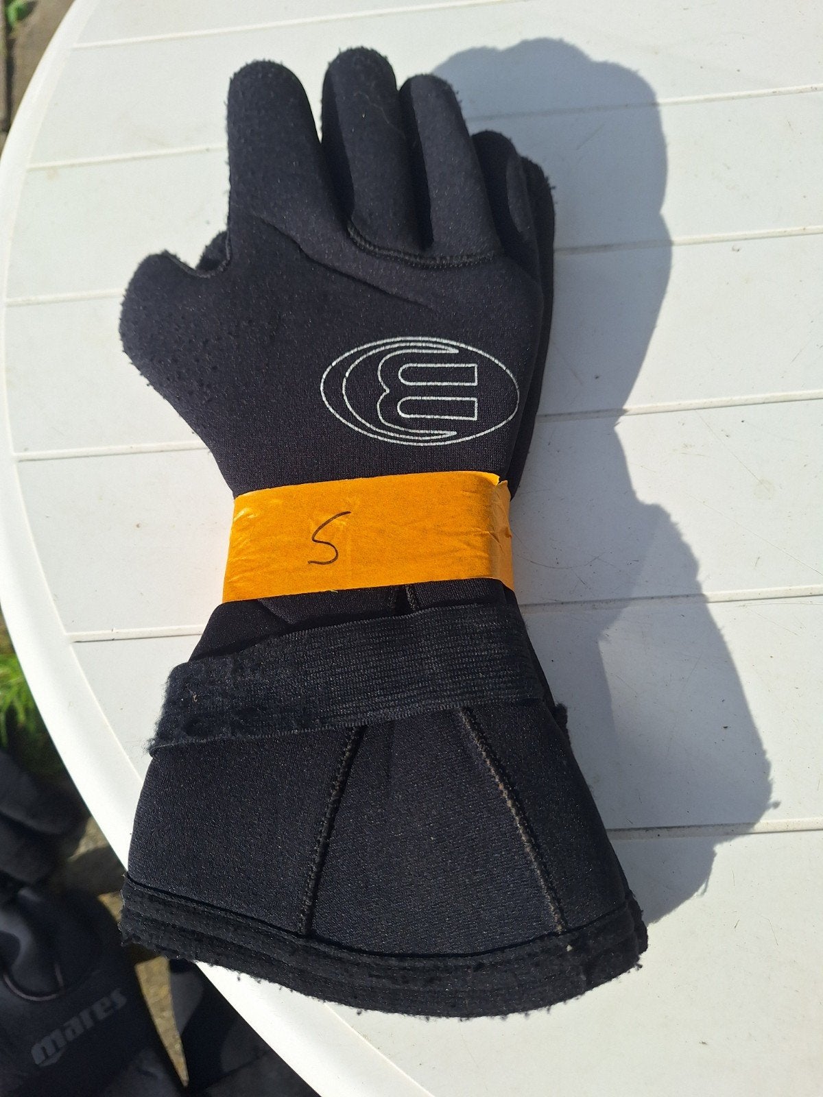 Bare handschoenen 5mm maat s, Ophalen of Verzenden, Zo goed als nieuw, Duikpak