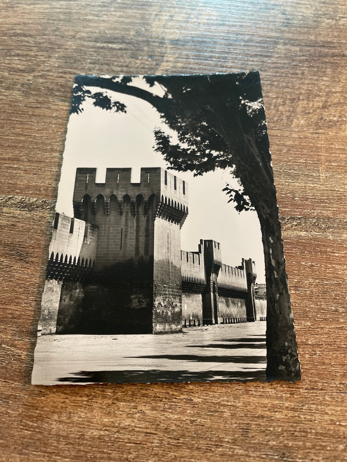 Oude foto van de stadsmuren van Avignon, Frankrijk, Ophalen of Verzenden, 1940 tot 1960, Ongelopen, Frankrijk