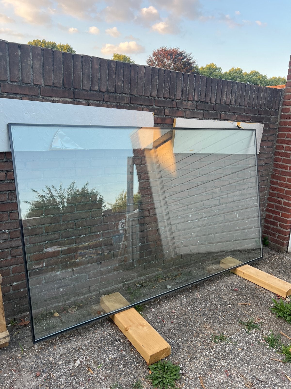 Dubbel glas plaat, Ophalen, Gevelraam of Ruit, Gebruikt, 120 tot 160 cm