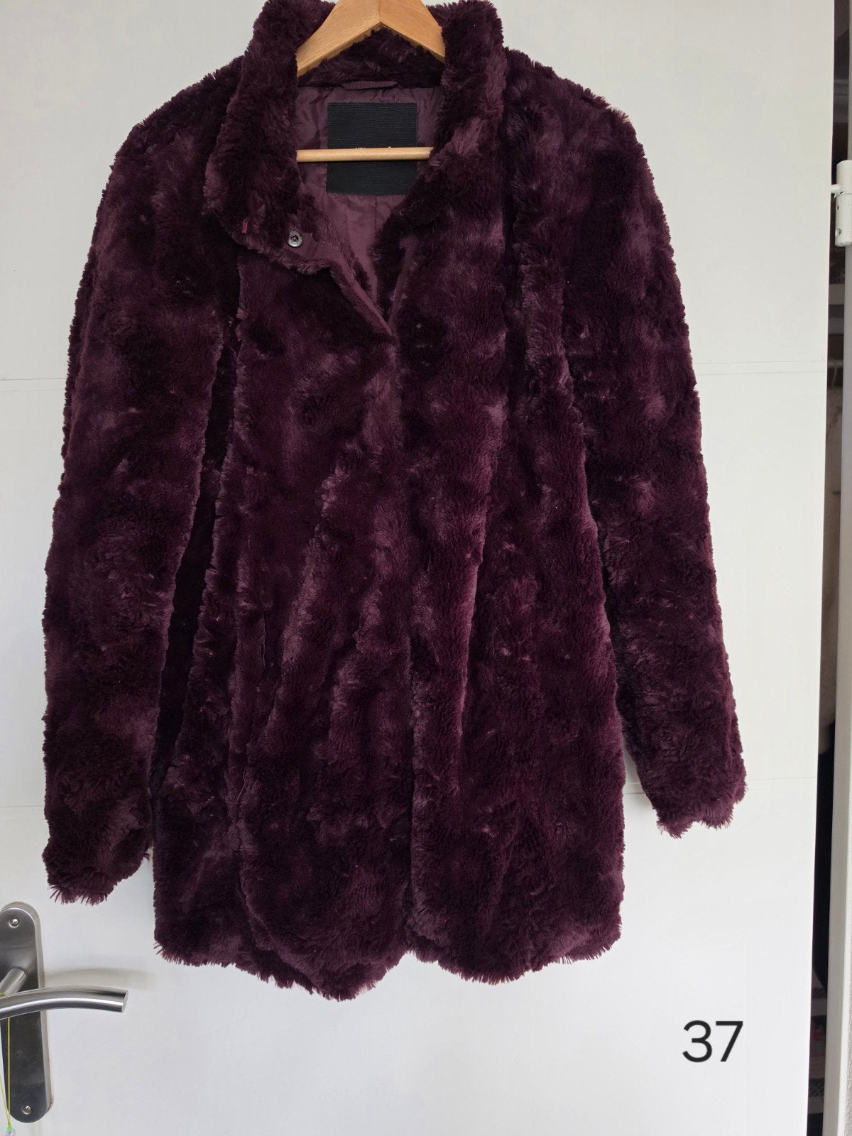 Vero Moda paarse teddy jas M, Maat 38/40 (M), Vero Moda, Paars, Ophalen of Verzenden