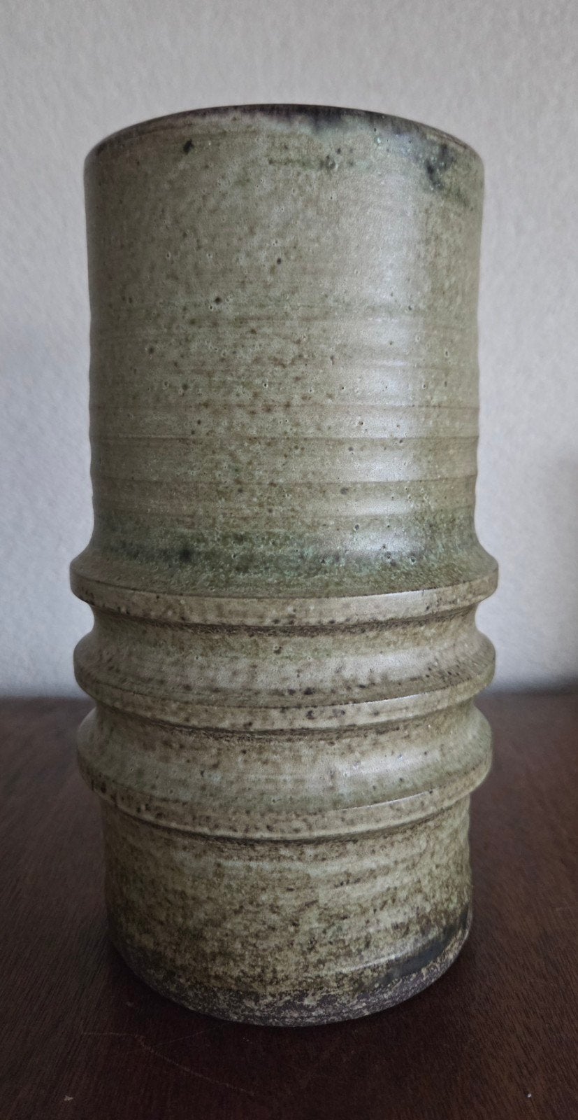 Vintage Keramische Cilindervaas – Sier Potterie van Eck, Antiek en Kunst, Ophalen of Verzenden