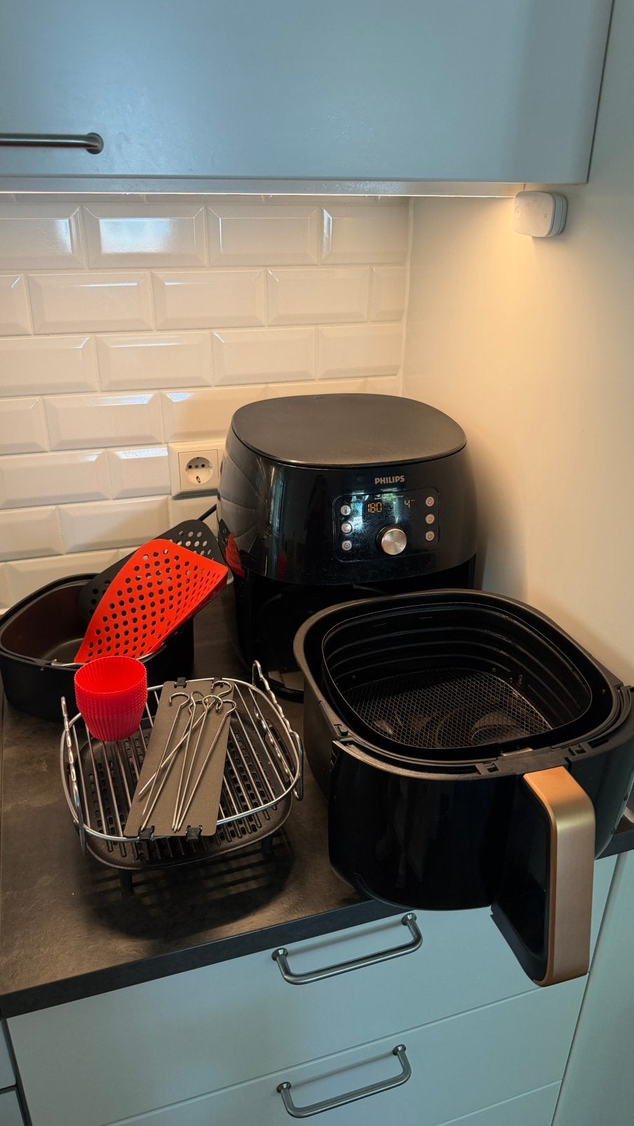 Philips Premium Aifryer XXL + accessories, Ophalen, Zo goed als nieuw, Airfryer XXL