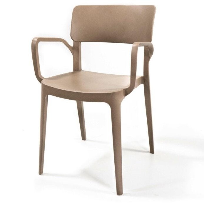 051 stapelbare Kantinestoel, Zwart of Beige stoel, armlegger, Kunststof, Zwart, Nieuw, Ophalen of Verzenden