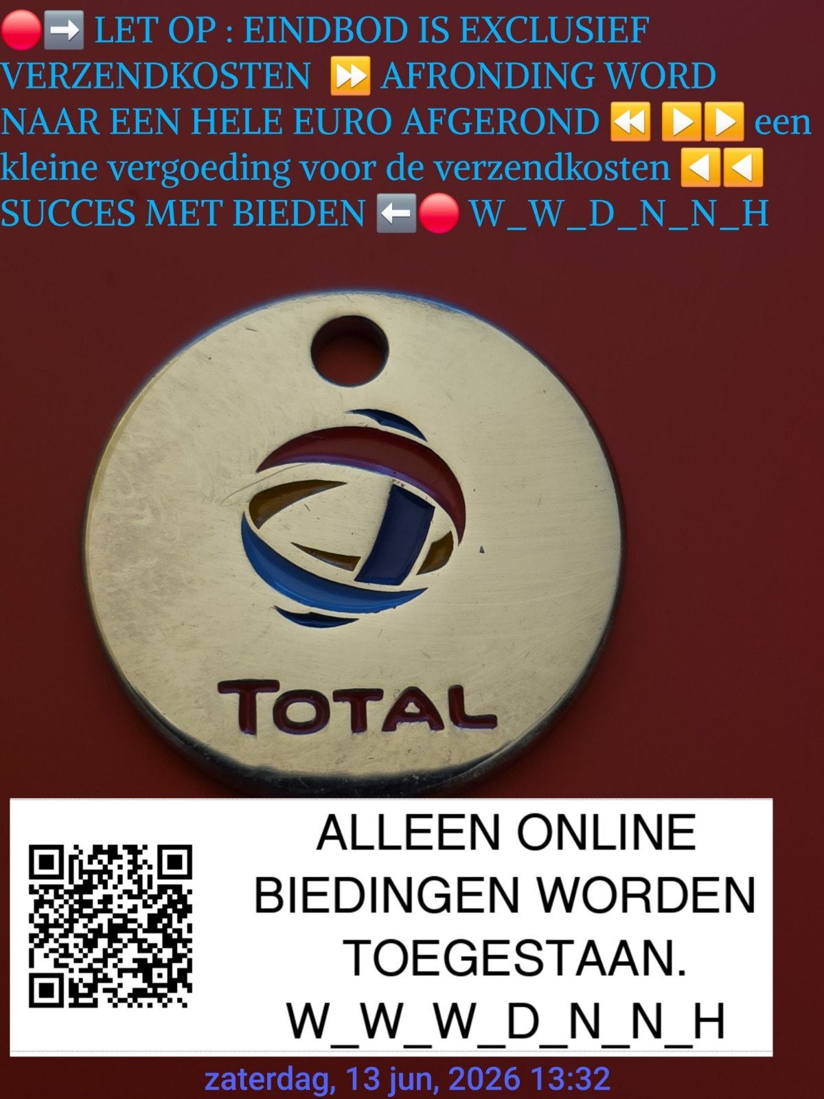 Winkelwagenpenning: total