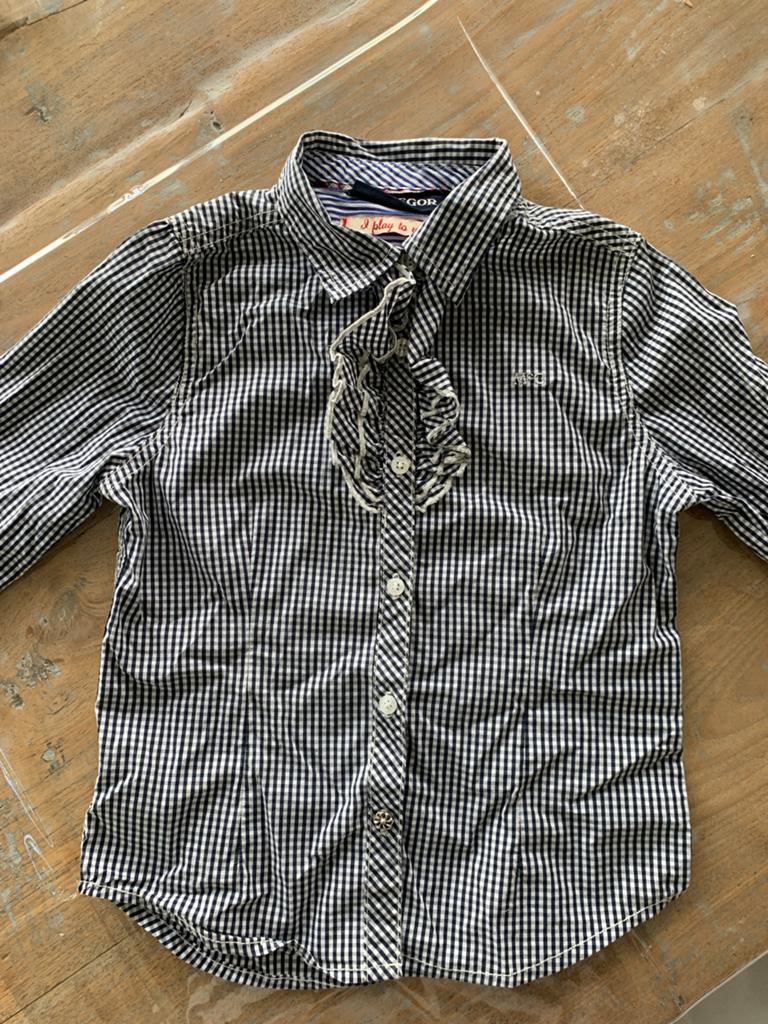 McGregor geruit overhemd met ruches maat 116, Ophalen of Verzenden, Nieuw, Meisje, Overhemd of Blouse