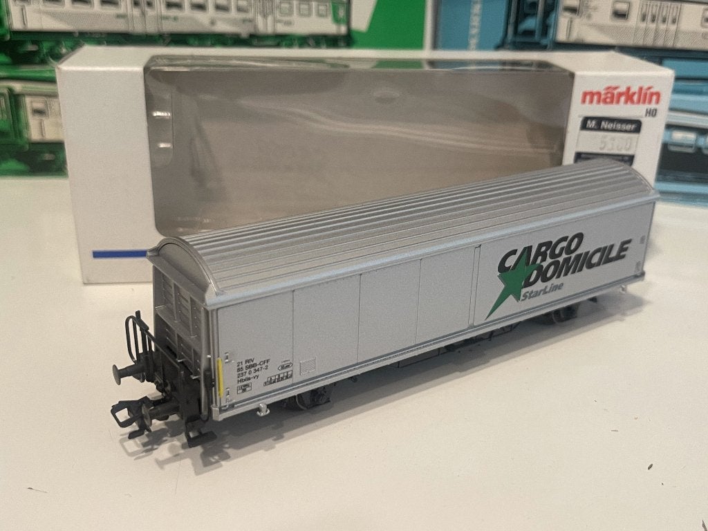 Märklin 84735 84735.6 Goederenwagon met hbils-vy SBB in OVP, Wisselstroom, Gebruikt, Wagon, Ophalen of Verzenden