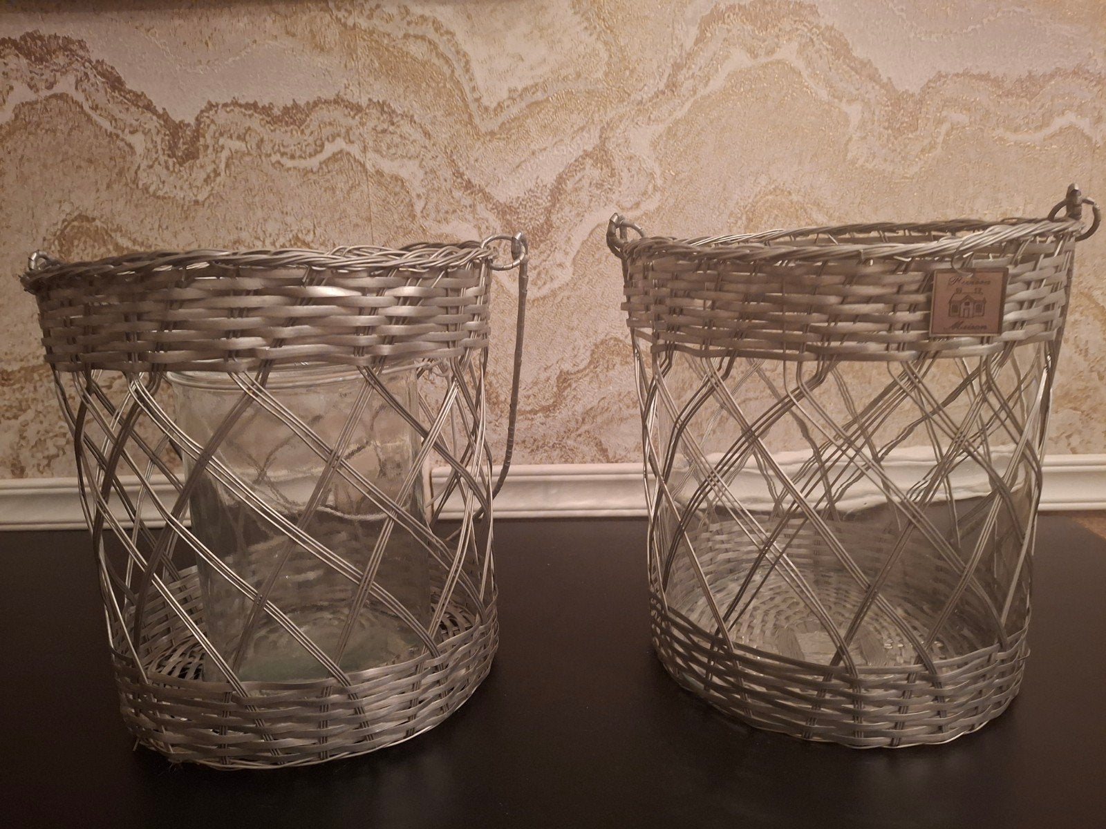 2 vazen verzilverd van riviera maison, Ophalen, Rivièra Maison, Kandelaar, Zilver